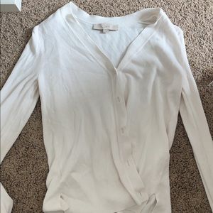White cardigan